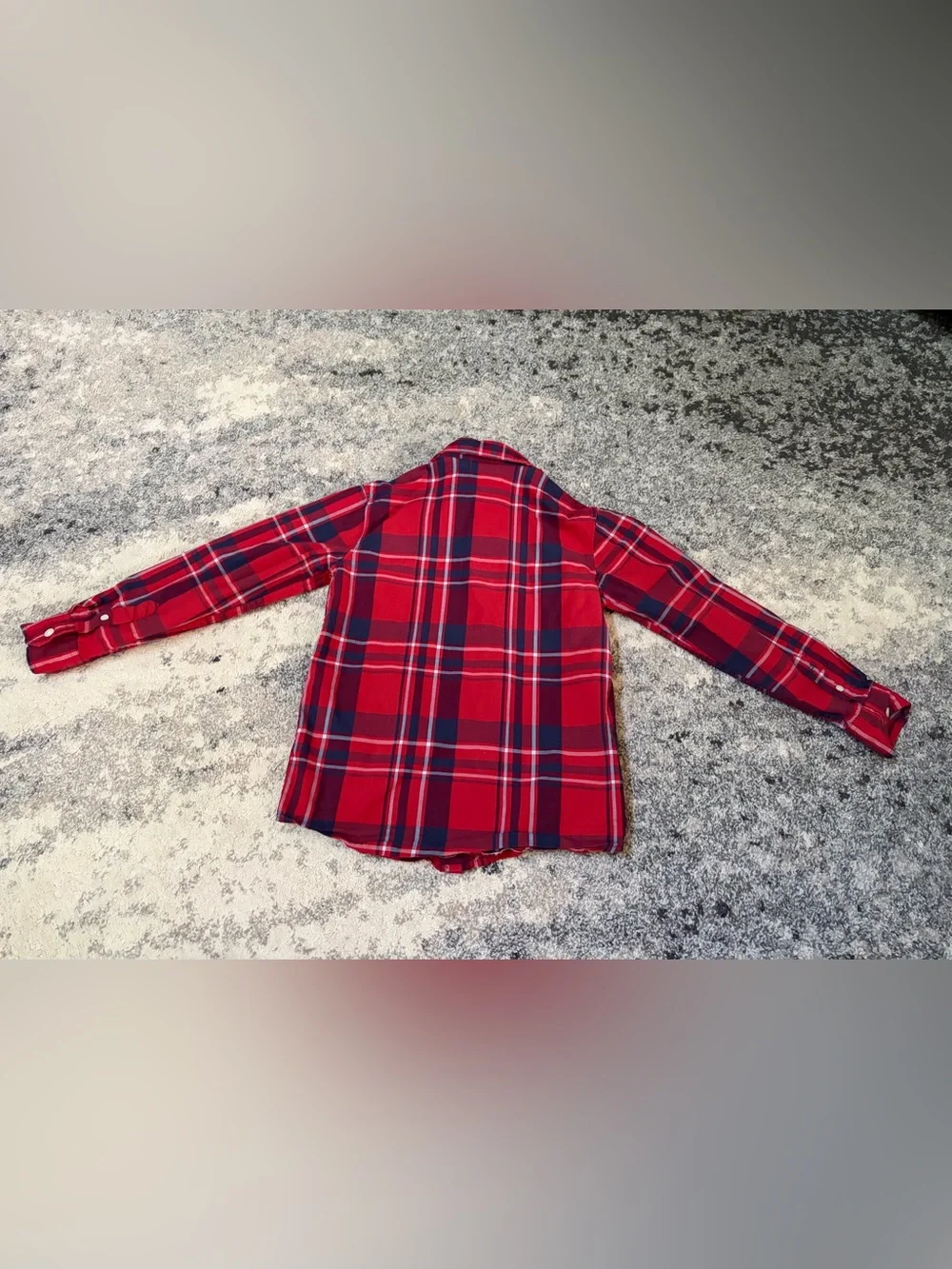 Old Navy Red Plaid Button-Down Shirt for Kids